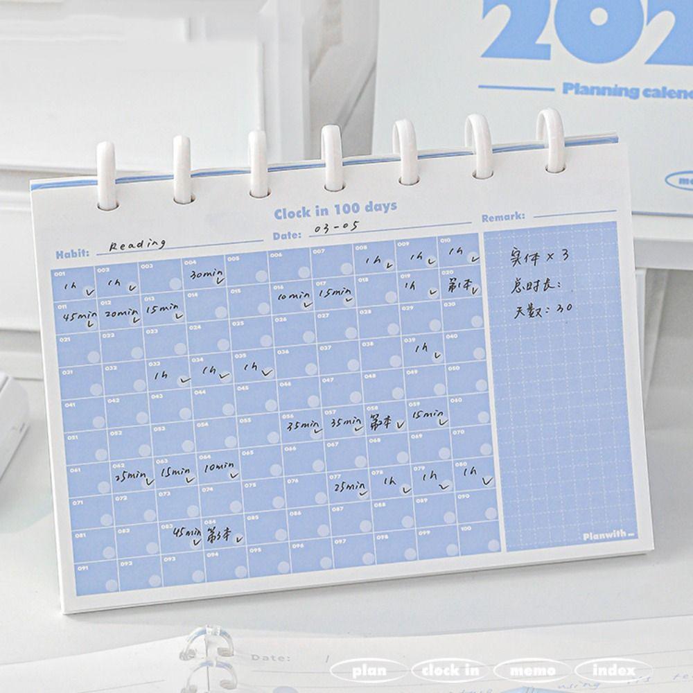 Spiral 2025 Desk Calendar Standing Flip Agenda Organizer Learning Plan Desk Calendar  Home Office