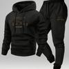 Trendy Hoodie Set Autumn Campus New Stripe Set Fashion Printed Hoodie Casual Pants