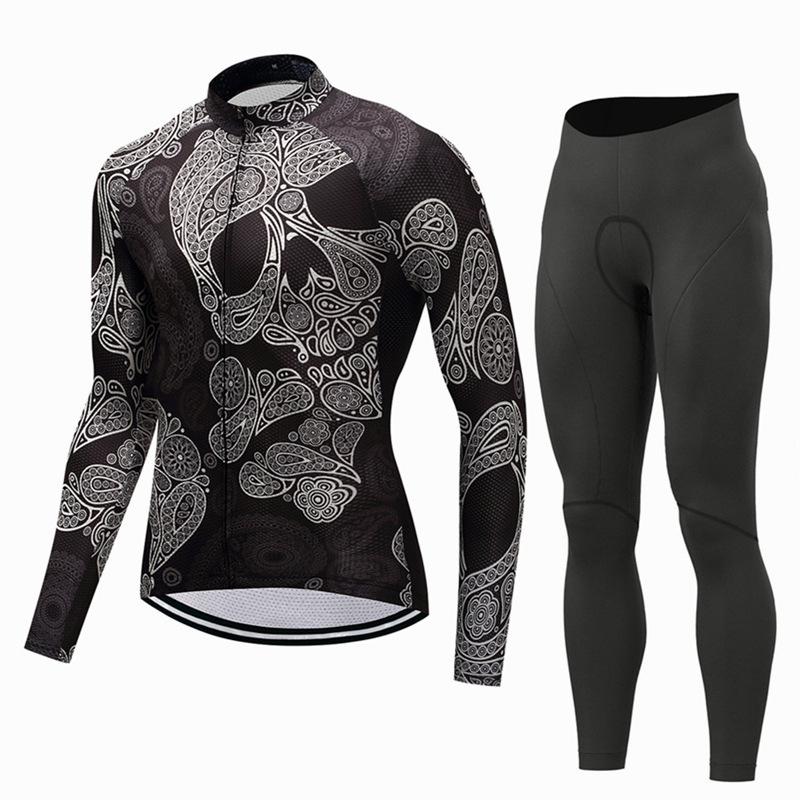 Cycling Suit Spring and Autumn Long Sleeve Suit Men's Mountain Bike Equipment Cycling Suit Suit