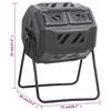 Garden Composter Black 73 X 64 X 95 Cm 160 L