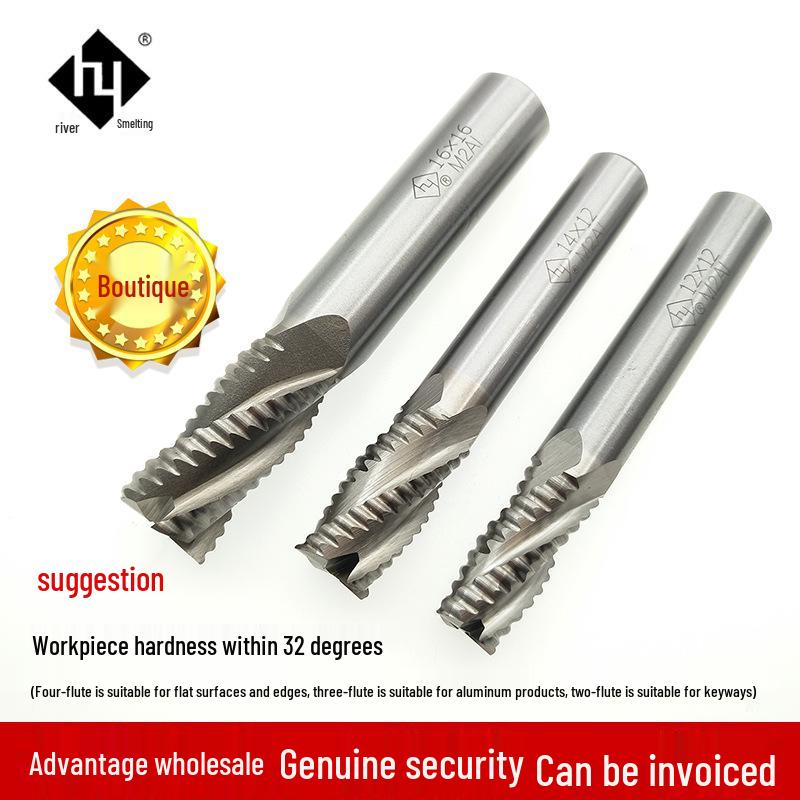 Heye Wave-Edge Aluminum Steel Corn & Four-Flute Rough Milling Cutter with HSS for Stainless Steel