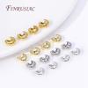 Strip Pattern Crimp Accessories Stopper Beads DIY Jewelry Making Findings 14K/18K Gold Plated 4MM Round Crimp Bead Covers