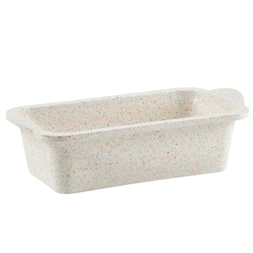 Silicone Loaf Pan Rainbow Granite 8.5 x 4.5 inch Dishwasher Safe Easy Release