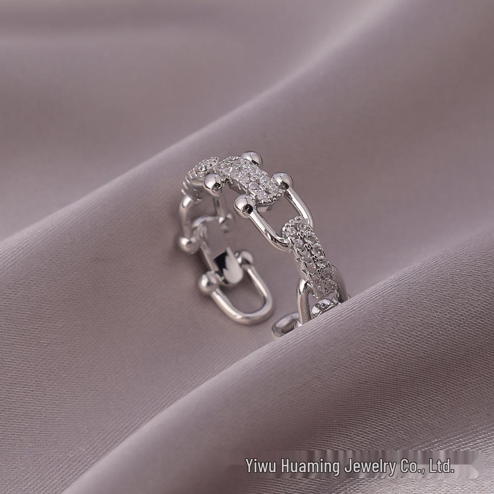 

Универсальное винтажное кольцо-подкова из серебра 925 пробы с золотым покрытием серебряный