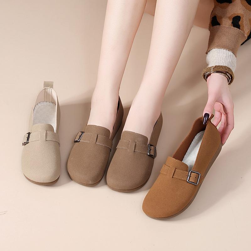 Retro women's new spring and summer versatile one-pedal lazy flat-soled soft-soled single shoes