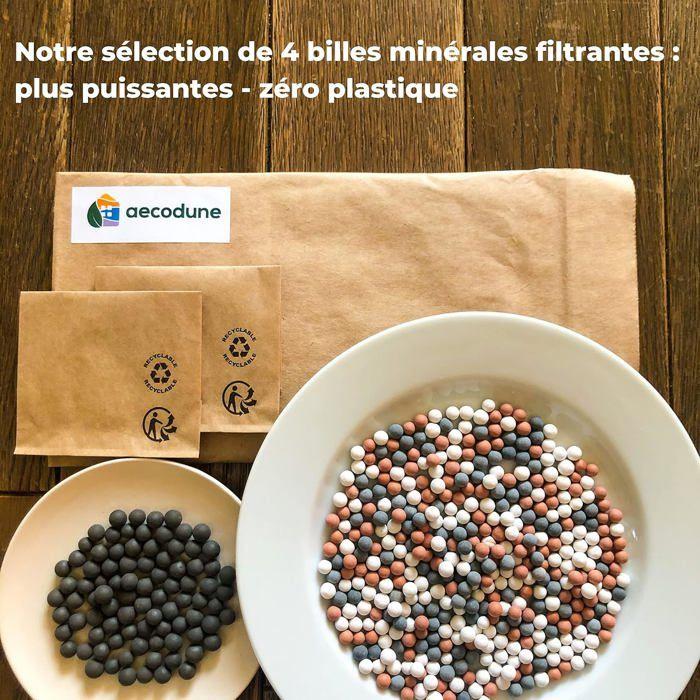 Aecodune Recharge Billes - Filtre Pour Eau - 4 Types De Billes Filtrantes Pour Pommeau De Douche Anti Calcaire