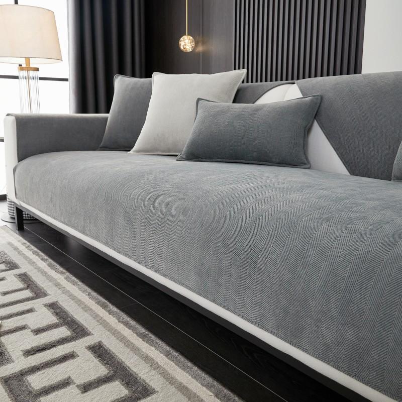 

Подушка для дивана из синели с узором «елочка», универсальный нескользящий чехол на четыре сезона, современный легкий роскошный высококачественный чехол для подушки, полотенце 70*70cm