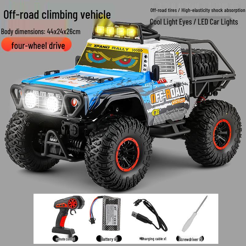 Six-Wheel Remote-Control High-Speed Off-Road Climbing Car with Lights & Music - Large Toy for Kids/Boys