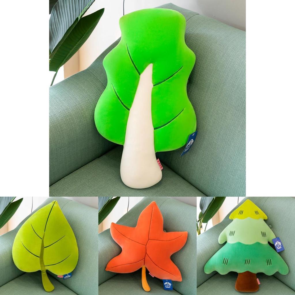 Plush Leaf Pillow For Office Or Home Decor Soft And Comfortable