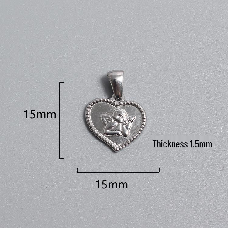 Retro Titanium Steel Cross Necklace Pendant - Stainless Steel DIY Jewelry Accessory, Fade-Resistant
