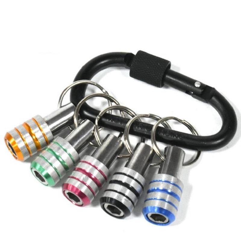 Porte-embouts de tournevis Barre d'extension Foret Queue hexagonale 1/4 pouce Adaptateur de vis Libération rapide Porte-clés Changement facile