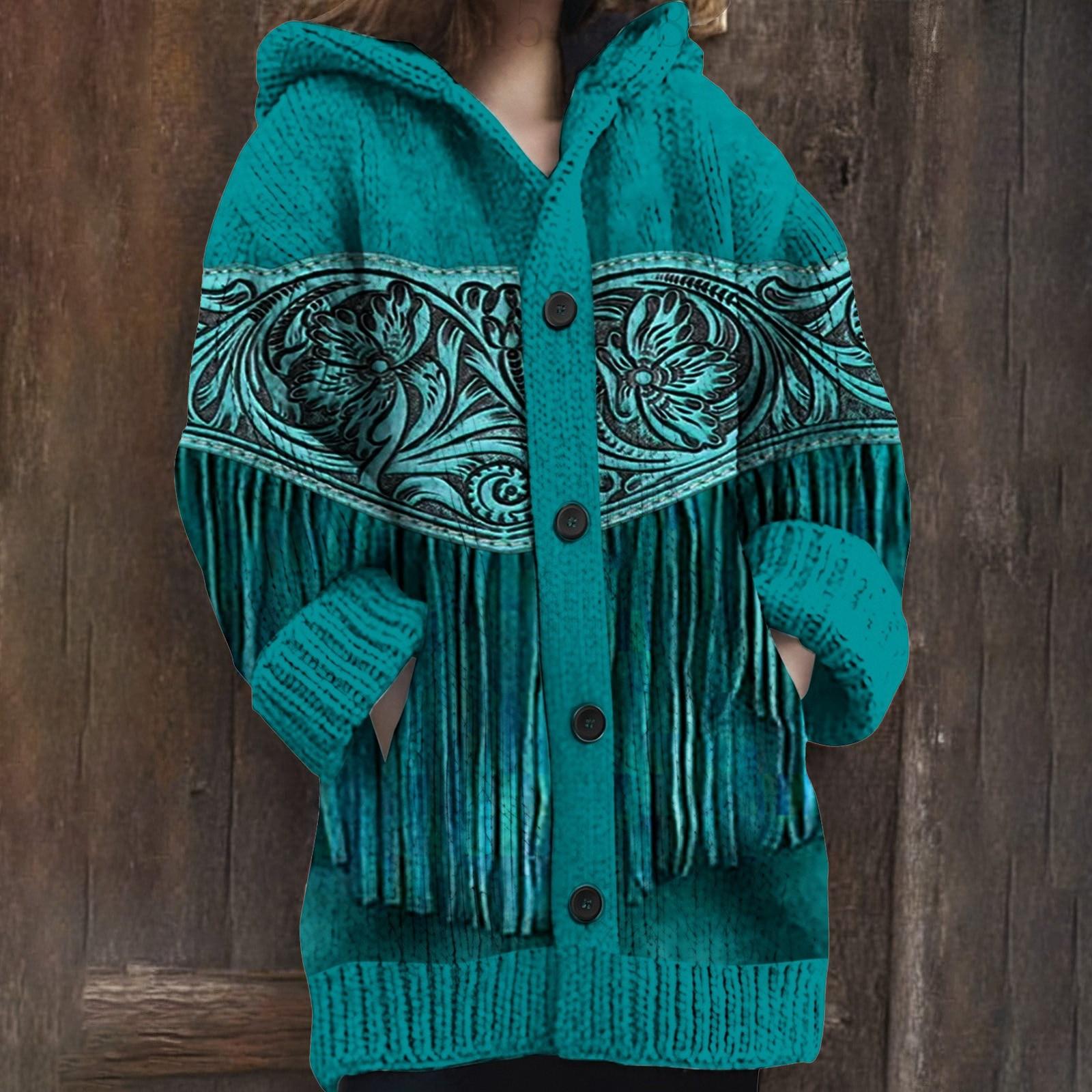 

Женские зимние свитера, пальто на пуговицах с капюшоном, трикотажные толстовки с капюшоном, свободные теплые куртки с длинным рукавом, верхняя одежда M