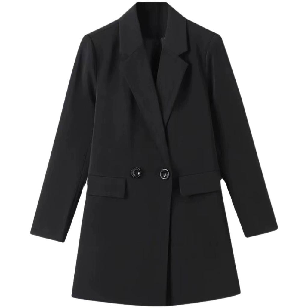 Womens Autumn Spring Fashion Long Sleeve Open Jacket Solid Color Casual Long Blazer Cardigan Jackets Coat