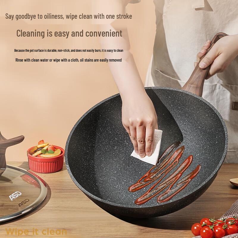 ASD 30cm Non-stick Maifan Stone Wok