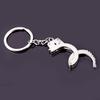 Beautiful Keyring Gadget Lover'S Gift Double Handcuffs Metal Key Fob Keychain