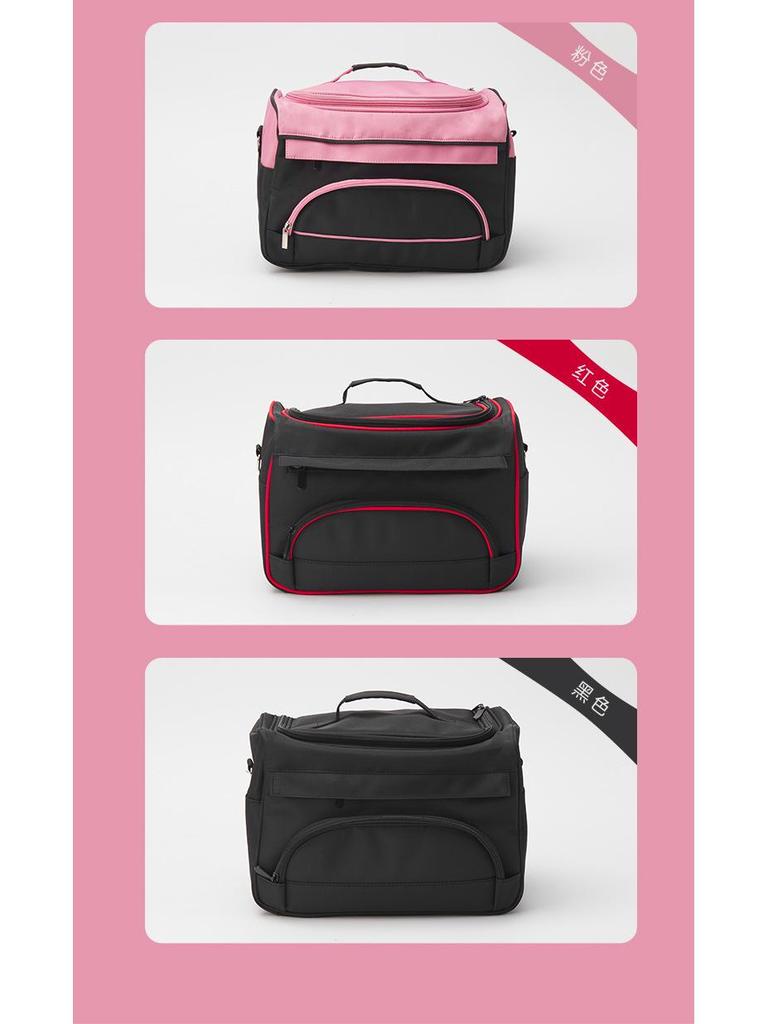 Portable Black Beauty Makeup & Scissors Storage Bag for Hairdressers