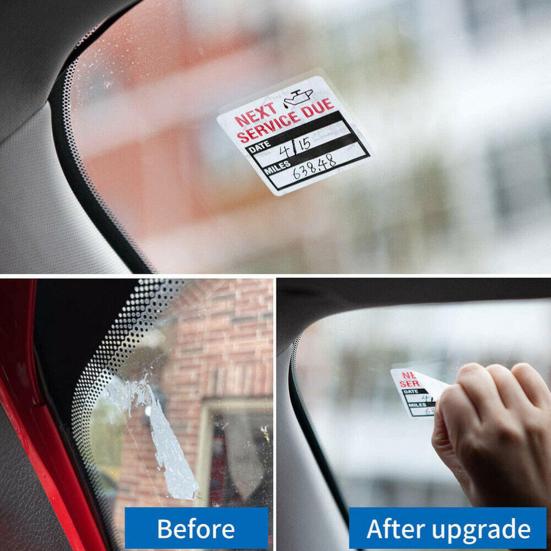 Reminder Sticker Removable Convenient Waterproof Next Service Due Sticker for Car
