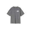 Flight Essentials Einfarbiges Logo-Patch Locker Geschnitten Rundhalsausschnitt Halbarm T-Shirt Herren Oberteile Carbongrau DZ7314-091