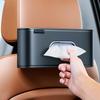 MTGOCHA Car Tissue Holder, Large Tissue Box Cover Keep Car Tidy, Premium PU Leather Backseat Napkin Holder Tissues Dispenser for Car Fits Standard