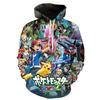 Hoodie Anime Elf Pikachu 3D Print Sweatshirt Young Adults Casual Wear