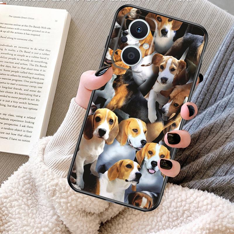 Cartoon Beagle Dog Case For OPPO Reno 13 13F 12 11 F 8T 7 8 10 Pro OPPO Find X8 Pro X6 X3 X5 Lite Cover Fundas