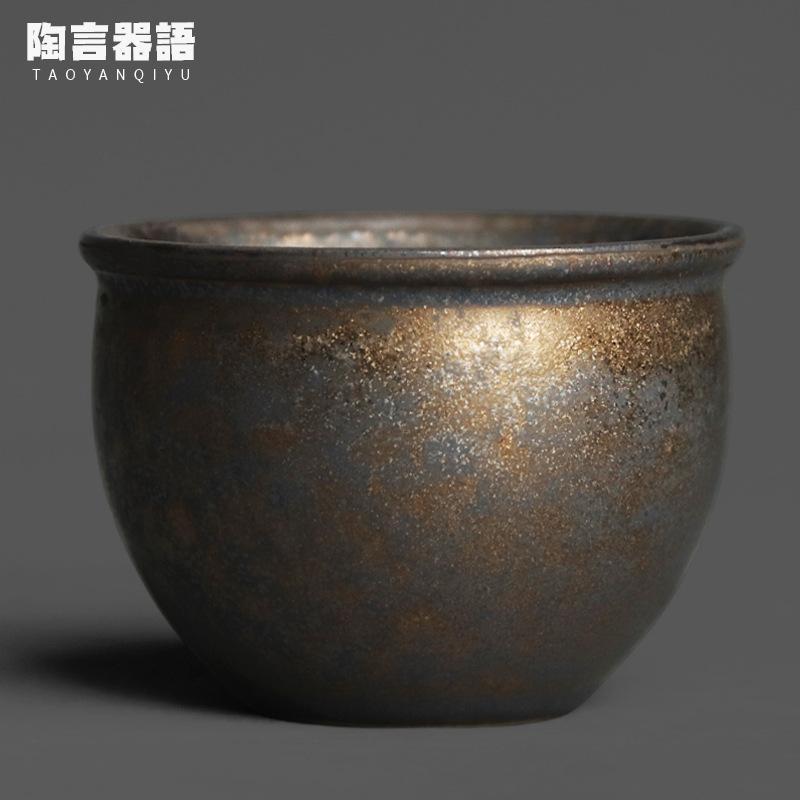 

160ml Kiln Fambe Black Gold Teacup Creative Tea Bowl Water Jug Tea-tasting Fragrance Cup Chazhan Master Cups Tea Ceremony Gift As Your Choose