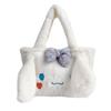 2025 autumn and winter new soft and cute plush small foot bento bag, cute and small girl portable lunch lunch box bag