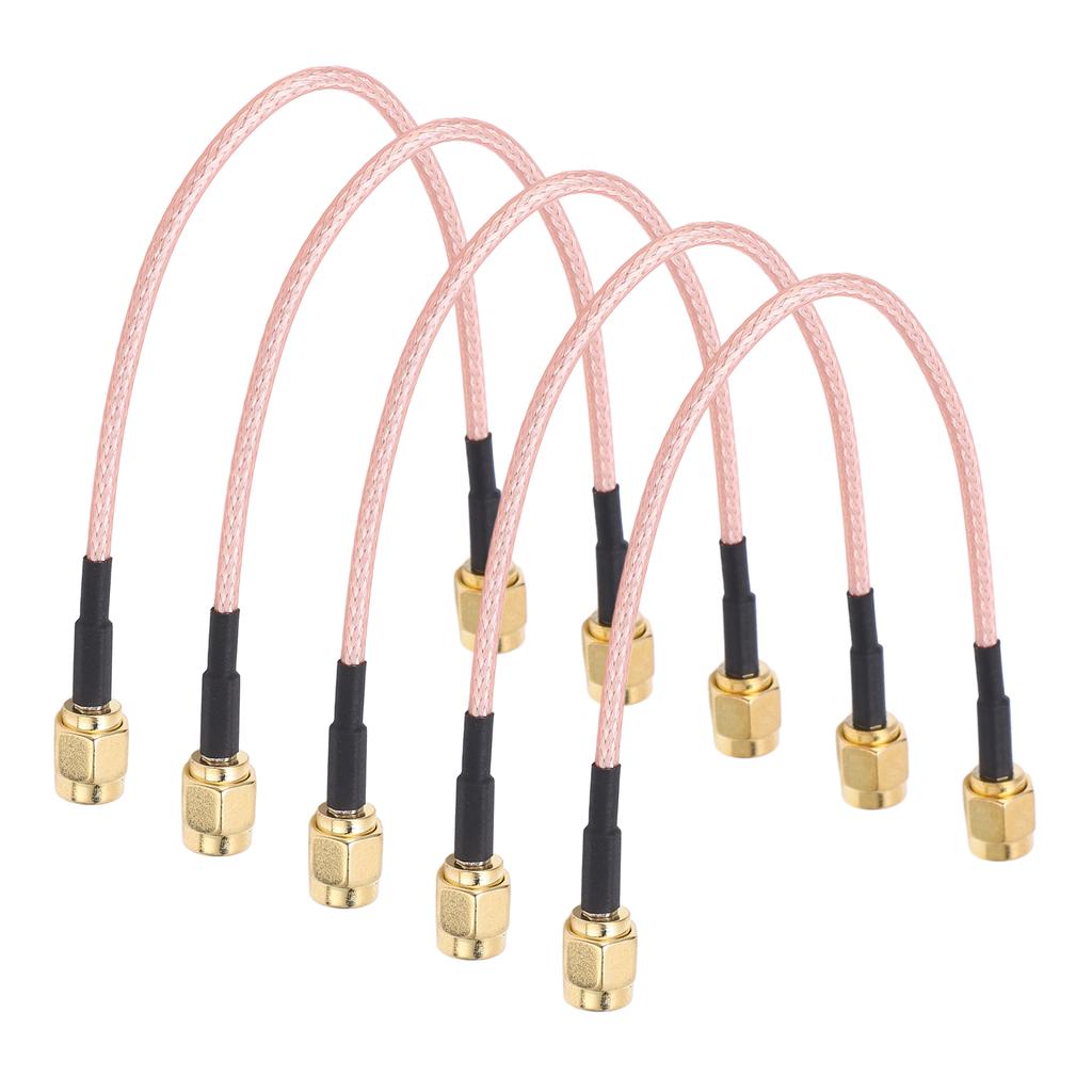5Pcs RF Coaxial Cable SMA J to SMA J Audio Connector 2 Shielded Extension Cord TFL 316 48