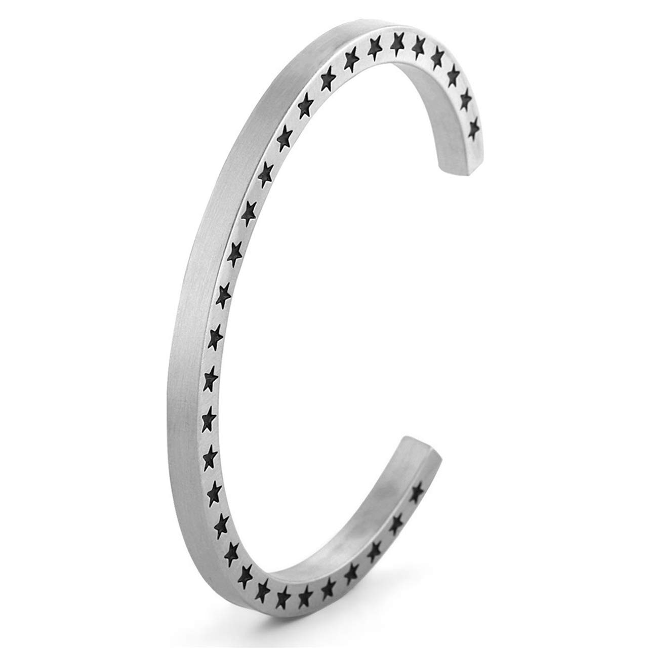 

Браслет Star Star Open Bangle Нержавеющая сталь Серебро [ZIYMU] Мужской Женский zm-b-027s серебряный