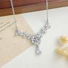 New Style Small Flower-shaped Drop Necklace for Women, V-shaped Neck Chain, Exquisite and High-end Accessory
