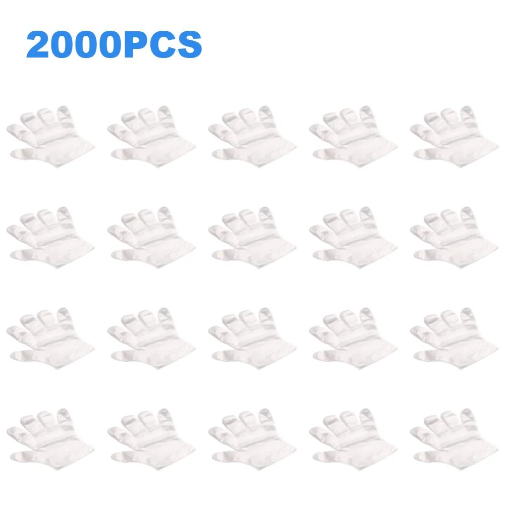 3000-100 Stück Einweg-Handschuhe Plastikhandschuhe Transparent Küchen-Badezimmer-Reinigungshandschuhe Für DIY Kochen Küchenzubehör
