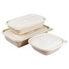Disposable Corn Starch 2-Compartment Food Containers