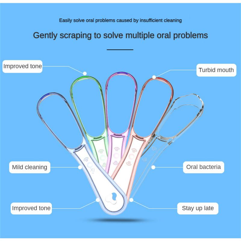 Adult Tongue Scraper Tongue Cleaner Remove Halitosis Tongue Coating Oral Care Tongue Scraping Brush Oral Care Tool