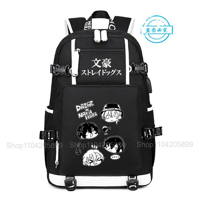 Bungo Stray Dogs Rugzak Anime Mochila Leerling Schooltas Jongens Meisjes Rugzak Trend Cosplay Laptop Buitenreis Rugzak 16 inches