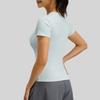 New Summer Women's Sports Tights Yoga Wear Short sleeved Tops Female Running Fitness T-shirts