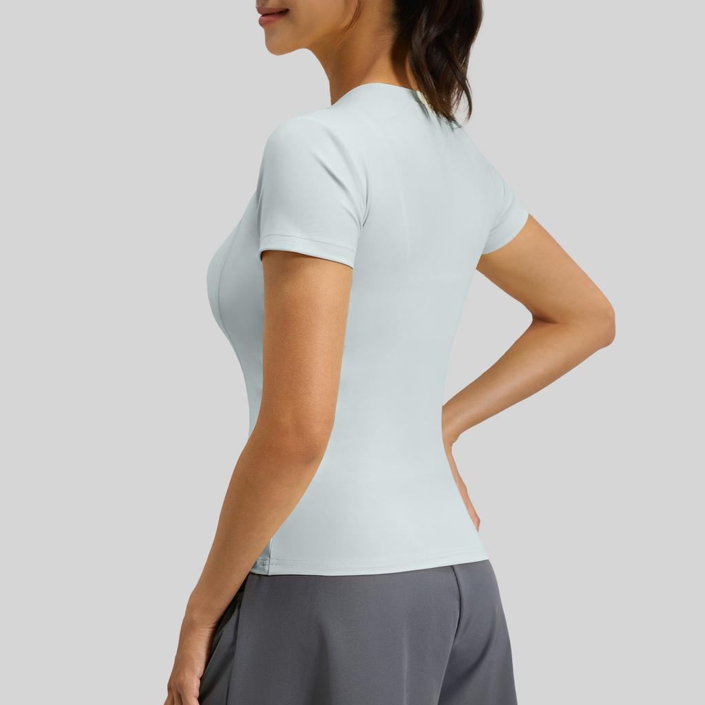 New Summer Women's Sports Tights Yoga Wear Short sleeved Tops Female Running Fitness T-shirts