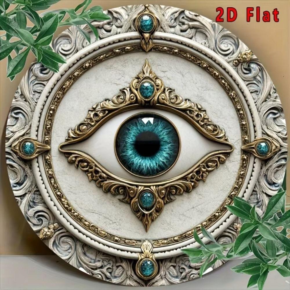 Vintage Metal Sign Face Moss Root Shape Art Plaque 20x20 Cm Home Garden Decor