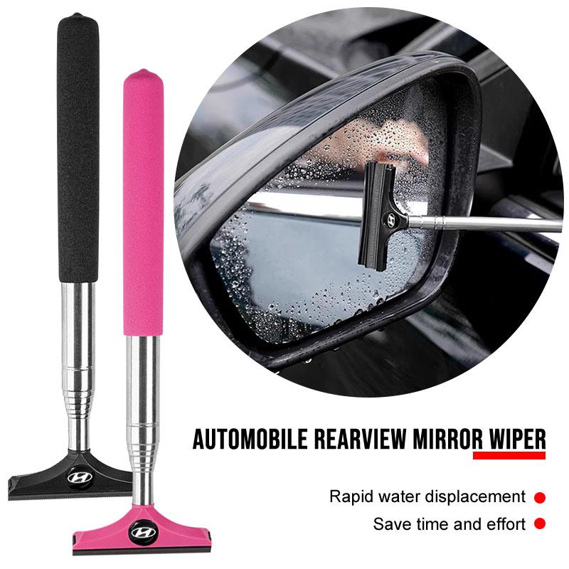 Car Rearview Mirror Wiper Retractable Handheld Cleaning Brush For Hyundai I30 I20 IX35 I40 Tucson Getz Sonata Veloster Elantra Solaris