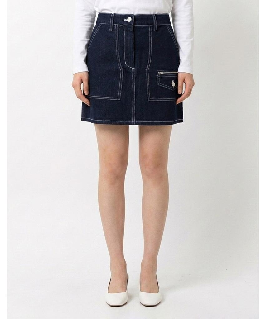 VANAKE Stitch Line Denim Mini Skirt_Vb2Xdku201Z