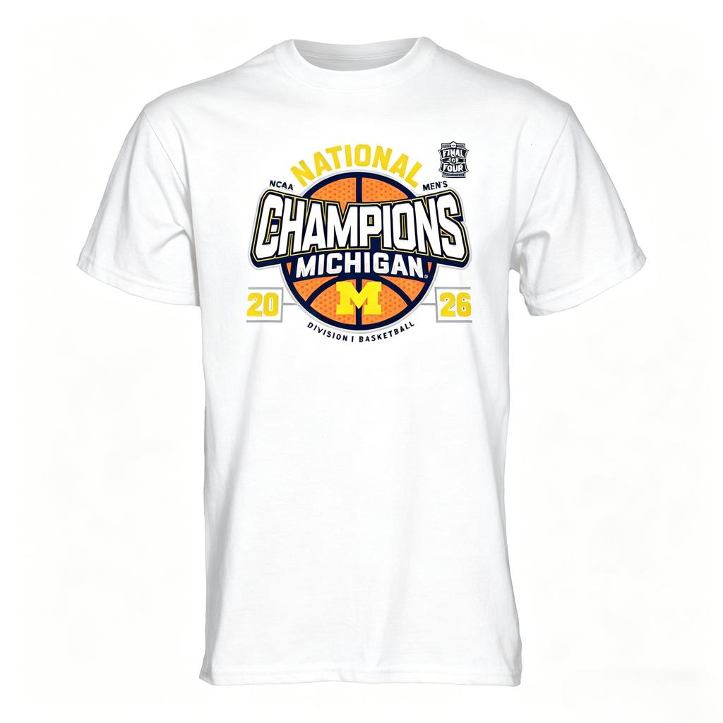 Michigan Wolverines Basketball Team National Championship TShirt Fashion Streetwear Unisexs Clothing Womens Summer New T Shirt