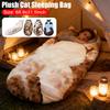Large Sleeping Bag Cat Envelope Animal Sleeping Bag Soft Touch Slumber Bag for Adults Camping Sleepovers Travel Home Office