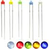 100PCS 2mm Round top LED Diode Light Assorted Kit Green Blue White Yellow Red Component DIY (Diffused Len Kit (R,G,B,W,Y), 2mm Round top)