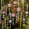 18-Piece Clear Acrylic Icicle and Snowflake Christmas Ornaments Set