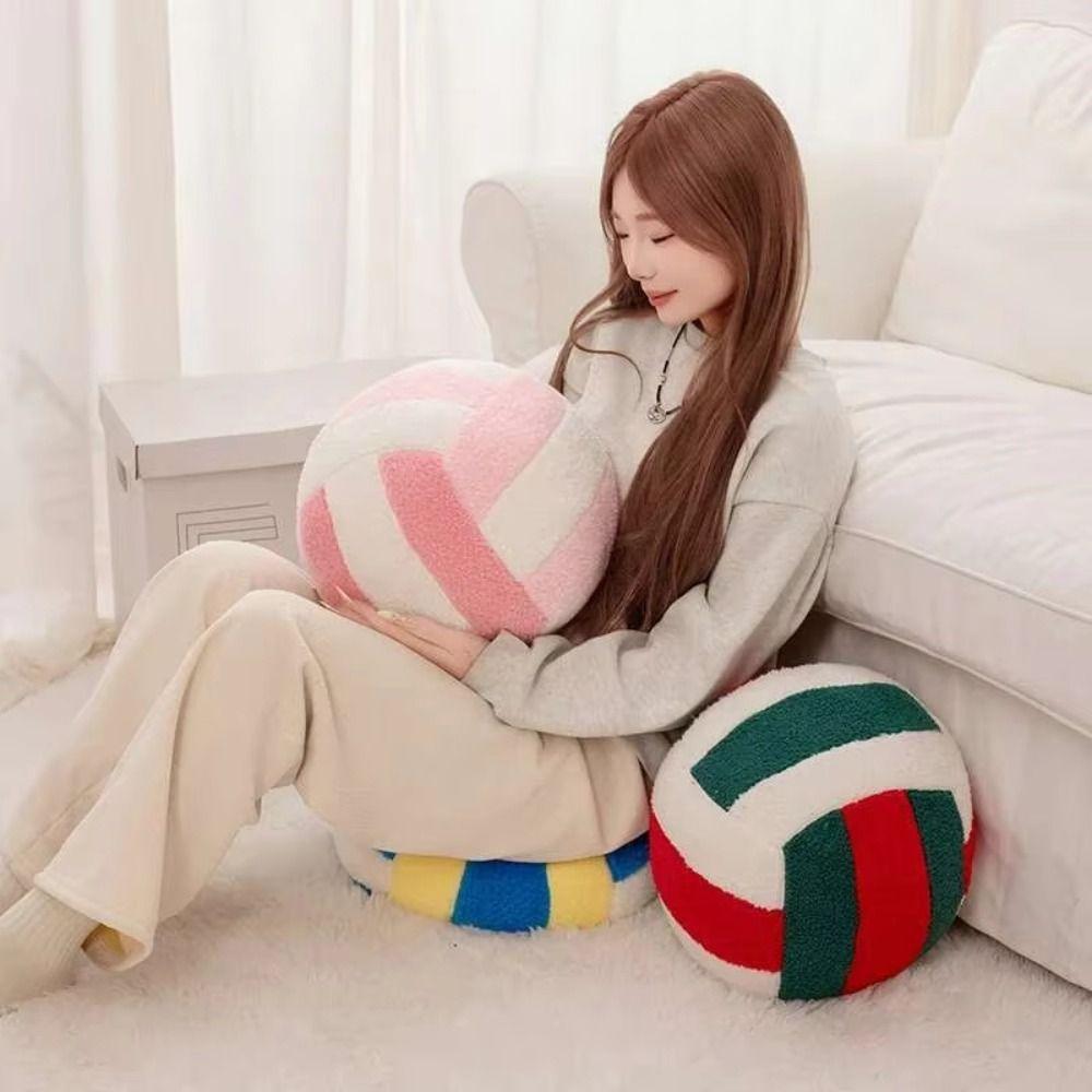 Soft Volleyball Throw Pillow Doll Ball Shape Volleyball Plush Toy  Friends Birthday Gifts