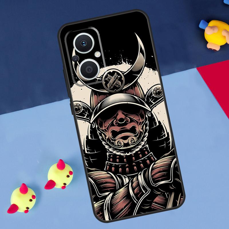 Samurai Oni Mask For OPPO Reno 14F 13F 12F 11F 10 11 12 13 14 Pro 8T 7 8 Lite OPPO Find X6 X5 X8 X9 Pro Case