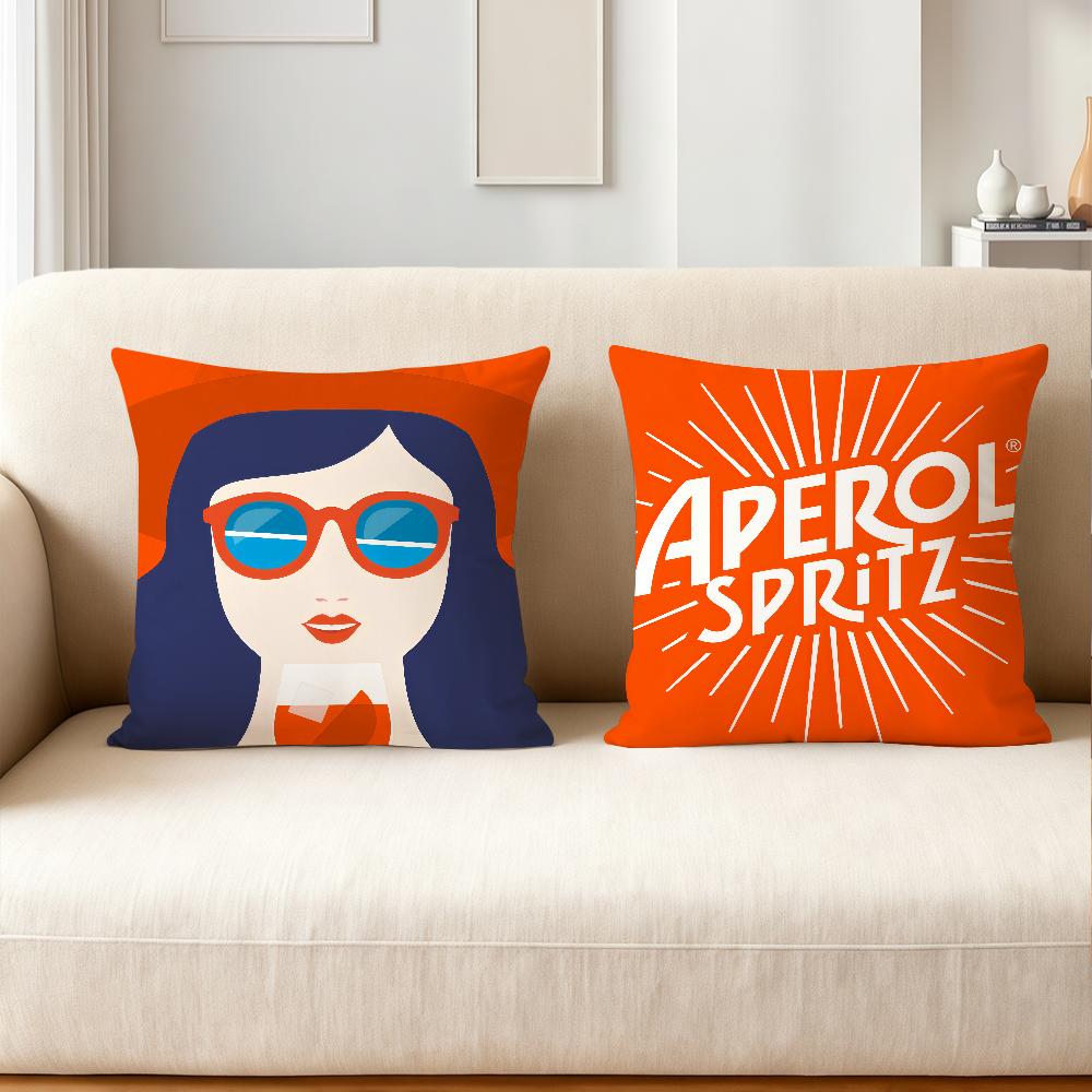 Aperols Spritz Flannel Pillow Case Applicable Space For Guest Rooms Interiors Cars Office House Decoration