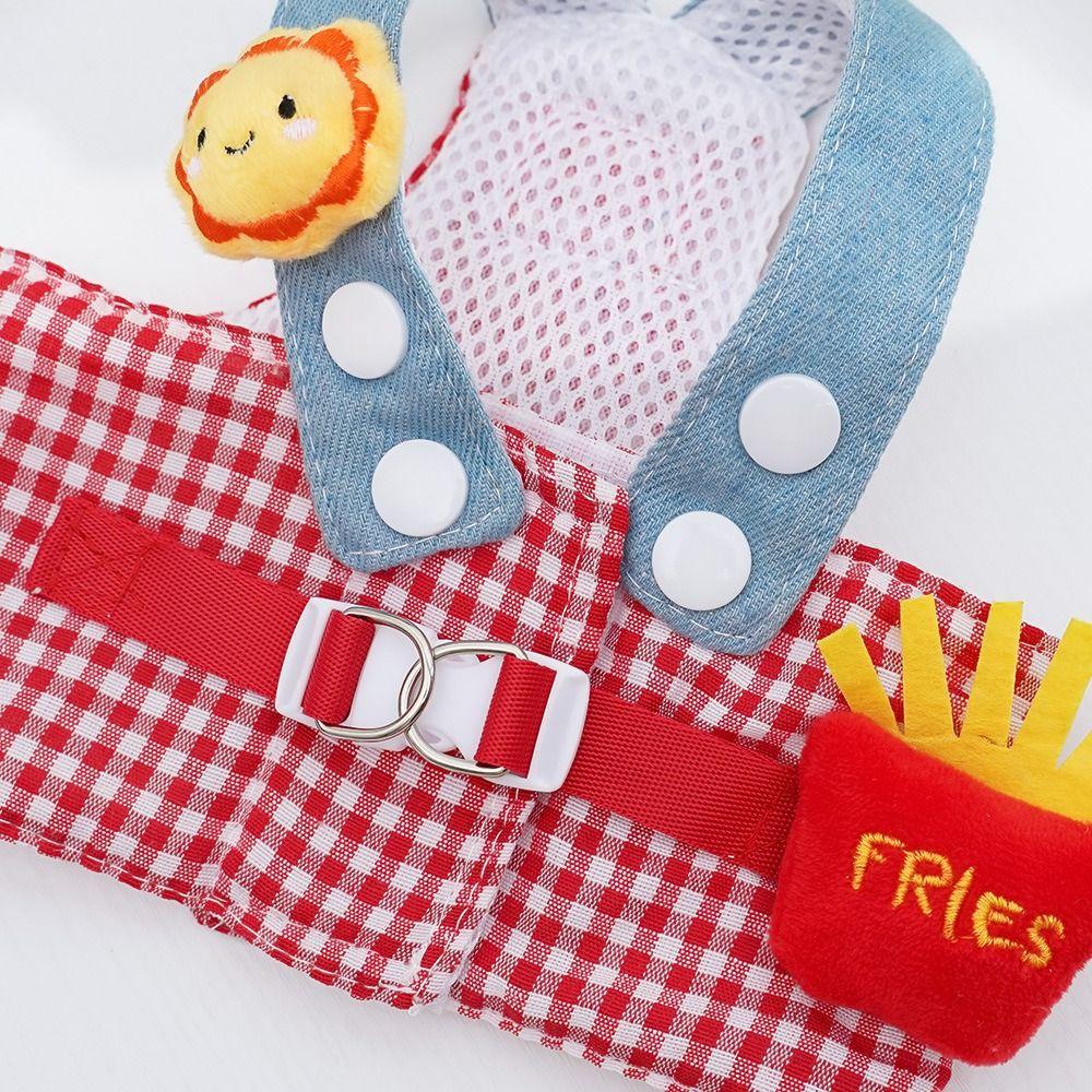 3 Pcs/Set Breathable Fabric Dog Leash Cute Hat Cat Chest Harness Pet Traction Rope Set Outgoing