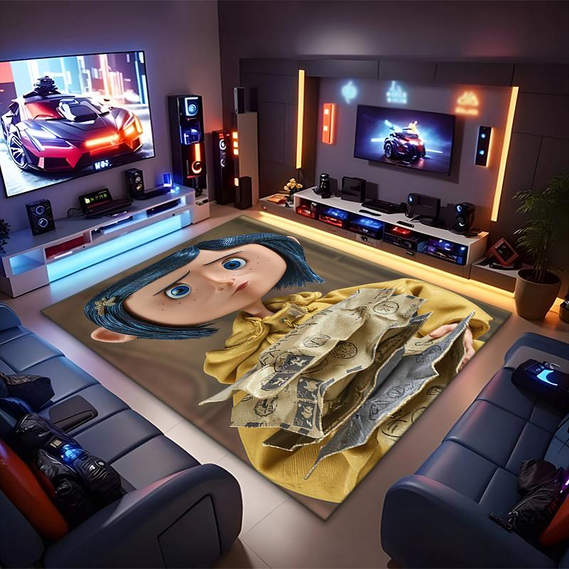 1PC Coraline Rug - home decoration Carpet For Living Room Bedroom Flooring Computer Chair Area Rug
