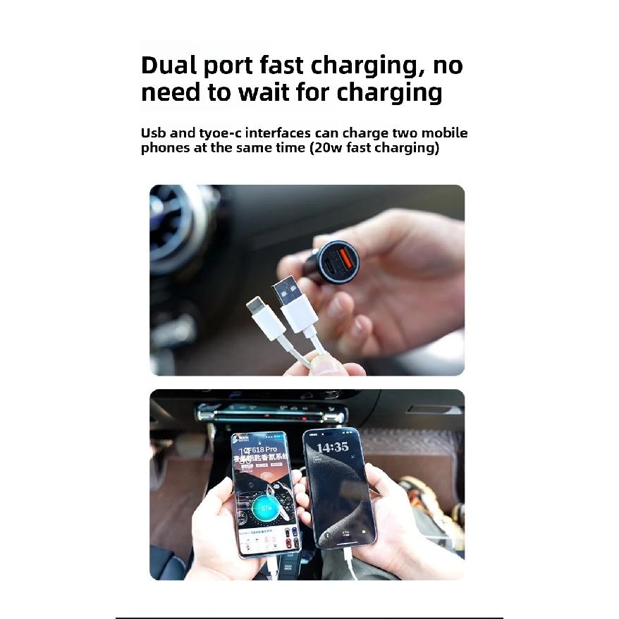 Universal GPS Tracker Car OBD Charger Cigarette Lighter USB Type-C for Auto Iphone Ipad GPS Locator Find My Apple Official App