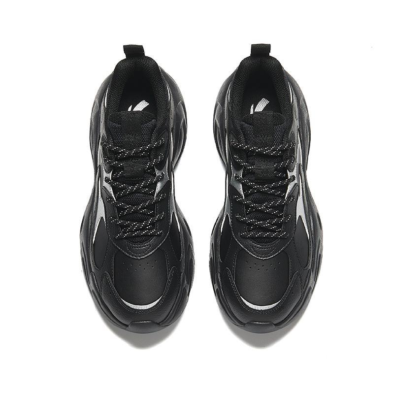 Anta Xingfeng Men Low-top Dad Shoes Black Silver 912438805-6